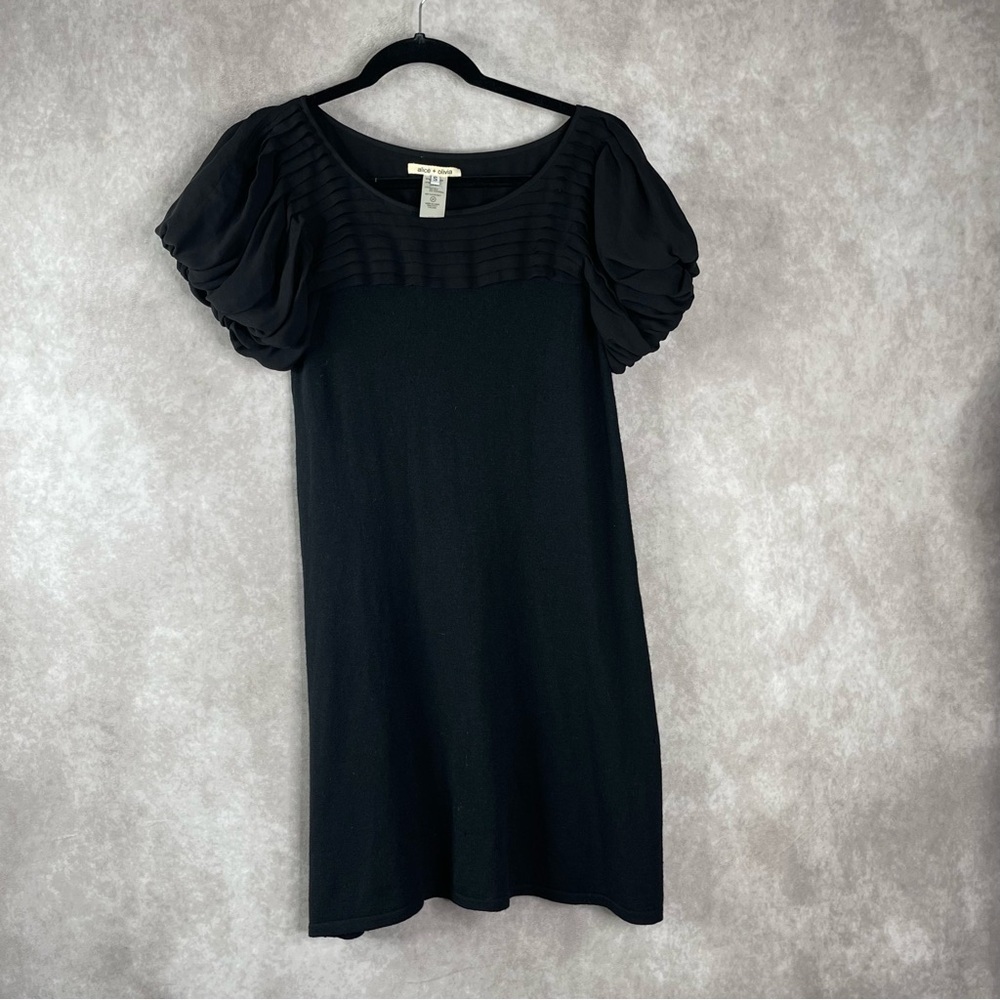 Alice &‎ Olivia Silk Cashmere Sweater Dress In Black Women's Size S